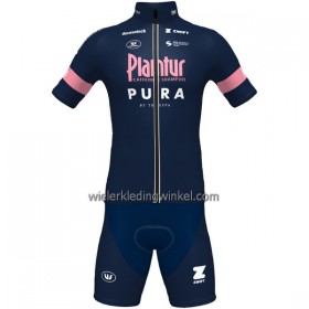 Set Fietsshirt + Korte Koersbroek 2022 Plantur Pura Donkerblauw